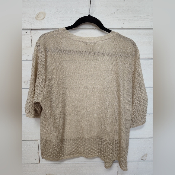 Robbie Bee gold 3/4 sleeve cardigan - Picture 6 of 6